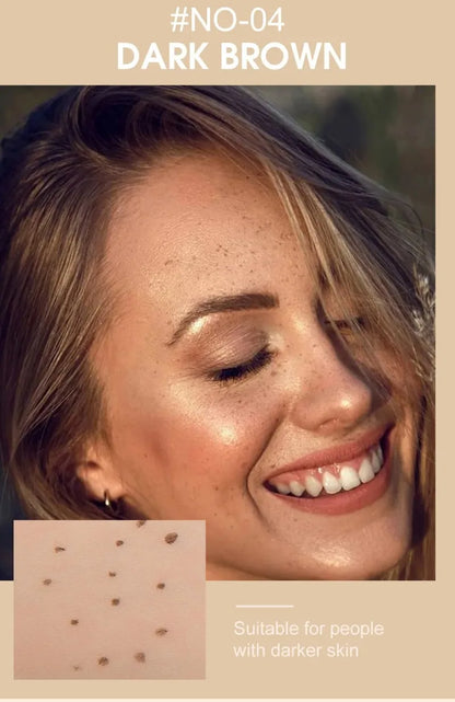 HNYN Freckle Pen - Long Lasting, Multiple Colour Tones, Quick Drying Waterproof Liquid, with Chestnut/Coffee/Light Brown/Dark Brown