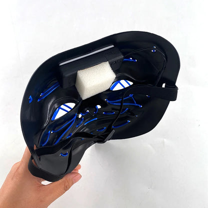Neon Halloween LED Masks - Scary Costume Outfit Mask